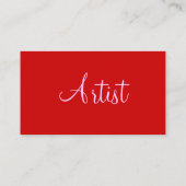 Rood gele rozenartistiek Visitekaartje (Achterkant)