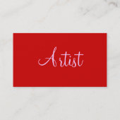 Rood gele rozenartistiek Visitekaartje (Achterkant)