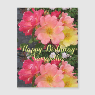 Rood gele rozenbloem Vloeiende Rozen