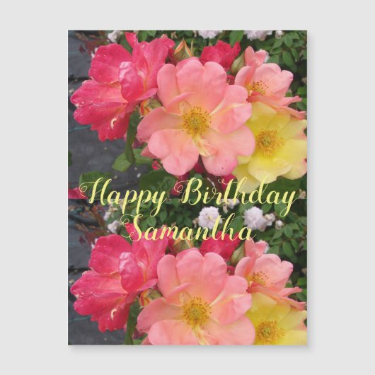 Rood gele rozenbloem Vloeiende Rozen (Voorkant)