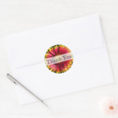 Rood gele Sticker met bloemen bloemen (Envelop)