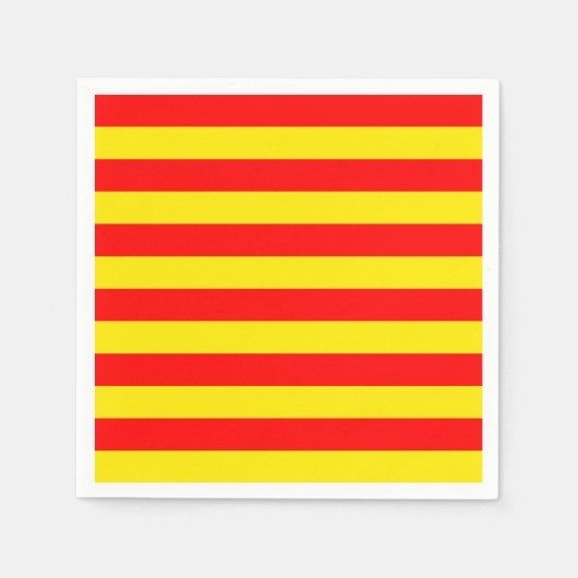 Rood-gele strepen ontwerp servet (Voorkant)