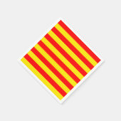 Rood-gele strepen ontwerp servet (Hoek)