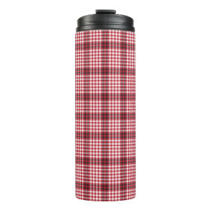 Rood gele tartan naadloos patroon thermosbeker