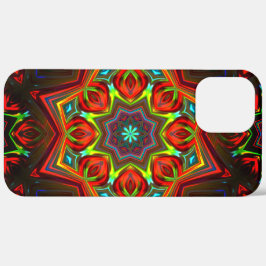 Rood gele, verdraaide sterrenkaleidoscoop met acht Case-Mate iPhone case