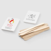 Rood gele vuurduif kruisbevestiging bewerkbaar handwaaier (Niet-gemonteerd)