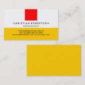 Rood gele witte vlek Modern Visitekaartje (Voorkant / Achterkant)