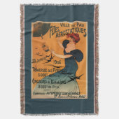 Rood-geleide vrouw wacht op Poster vogels op ballo Deken (Voorkant Verticaal)