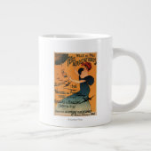 Rood-geleide vrouw wacht op Poster vogels op ballo Grote Koffiekop (Rechts)