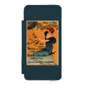 Rood-geleide vrouw wacht op Poster vogels op ballo Incipio iPhone Portemonnee Hoesje (Voorkant Agenda)