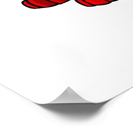 Rood Gelert per maanlicht Poster (Hoek)