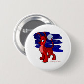 Rood Gelert per maanlicht Ronde Button 5,7 Cm (Voorkant /achterkant)