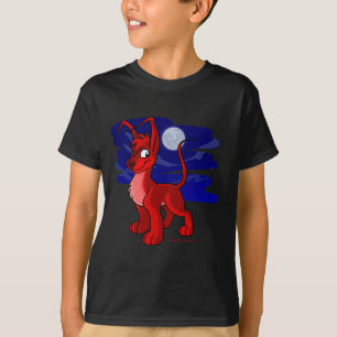 Rood Gelert per maanlicht T-shirt