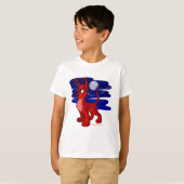 Rood Gelert per maanlicht T-shirt (Voorkant volledig)