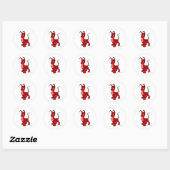 Rood Gelert Ronde Sticker (Vel)