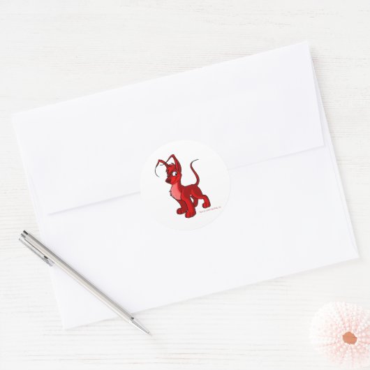 Rood Gelert Ronde Sticker (Envelop)