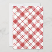 Rood gelid varken I DO BBQ Bridal Shower Invitatio Kaart (Achterkant)