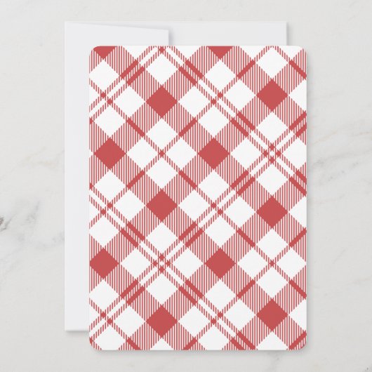 Rood gelid varken I DO BBQ Bridal Shower Invitatio Kaart (Achterkant)