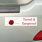 Rood gelooide en gevaarlijke Bumpersticker (Op auto)