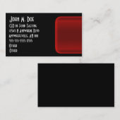 Rood gelrechthoekig Visitekaartje (Voorkant / Achterkant)