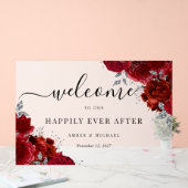 Rood Gelukkig Ooit Na Huwelijk Acryl Teken Acryl Bord (Huwelijk)