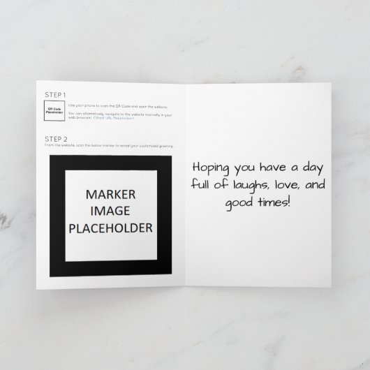 Rood Gelukkige Verjaardag Groet Kaart (Binnen)