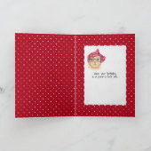 rood Gelukkige Verjaardag met zwarte kat Kaart (Binnen)