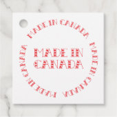 Rood gemaakt in Canada Bedankjes Labels (Voorkant)