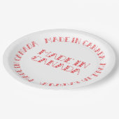 Rood gemaakt in Canada papier Borden Papieren Bordje (Gekanteld)