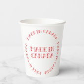 Rood gemaakt in Canada Papieren Bekers (Achterkant)