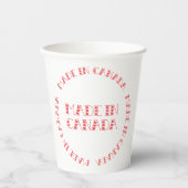 Rood gemaakt in Canada Papieren Bekers (Voorkant)