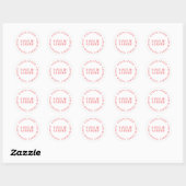 Rood gemaakt in Canada Ronde Sticker (Vel)