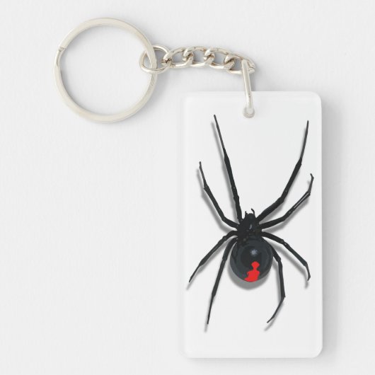 Rood-Gemarkeerde Spin Aanval Design Sleutelhanger (Voorkant)