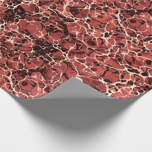 Rood  gemarmerd papier (Hoek)