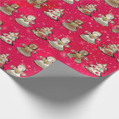 Rood gemberbrood met verpakkingspapier cadeaupapier (Hoek)