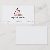 Rood Geoglyph Symbool Cosmic Egg Logo Visitekaartje (Voorkant / Achterkant)
