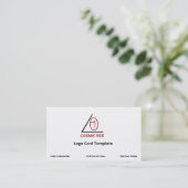 Rood Geoglyph Symbool Cosmic Egg Logo Visitekaartje (Staand voorkant)