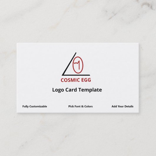Rood Geoglyph Symbool Cosmic Egg Logo Visitekaartje (Voorkant)