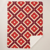 Rood geometrisch abstract ontwerp sherpa deken (Voorkant)