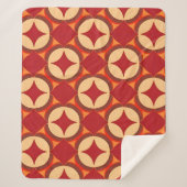 Rood geometrisch abstract ontwerp sherpa deken (Voorkant)