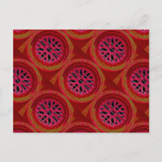 rood geometrisch briefkaart (Voorkant)