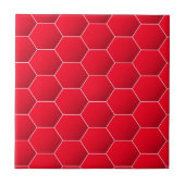 Rood geometrisch hexagon tegeltje (Voorkant)