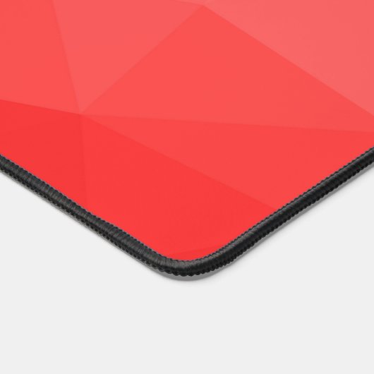 Rood Geometrisch Mesh Patroon monogram Bureaumat (Hoek)