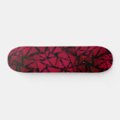 Rood geometrisch modern veelhoekig patroon persoonlijk skateboard (Horizontaal)
