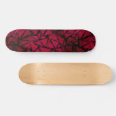 Rood geometrisch modern veelhoekig patroon persoonlijk skateboard (Horizontaal)