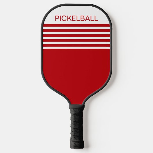 Rood Geometrisch Ontwerp Cool Pickleball Paddle (Voorkant)