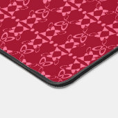 Rood geometrisch ornament retro bureaumat (Hoek)