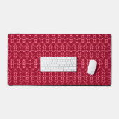 Rood geometrisch ornament retro bureaumat (Keyboard & Muis)
