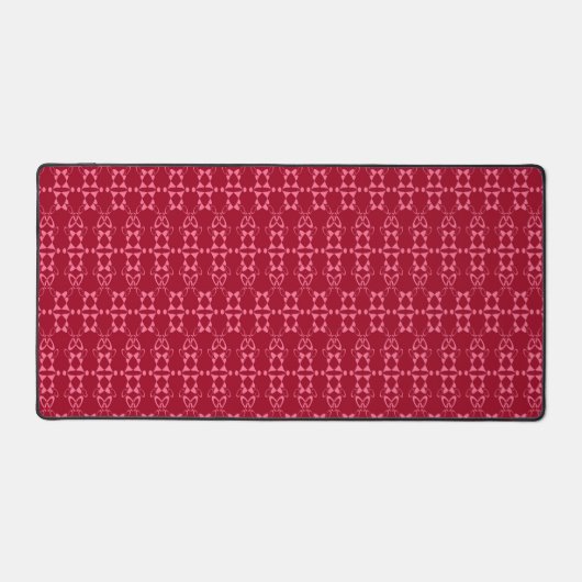 Rood geometrisch ornament retro bureaumat (Voorkant)