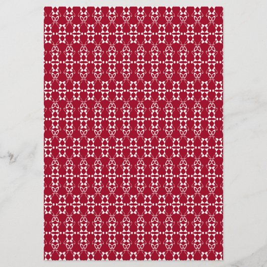 Rood geometrisch ornament retro flyer (Voorkant)